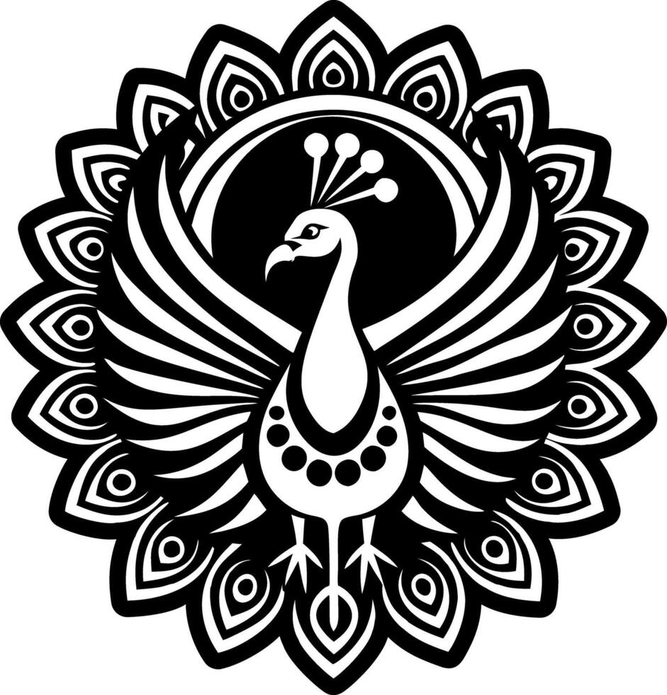 A solid style icon featuring peacock vector