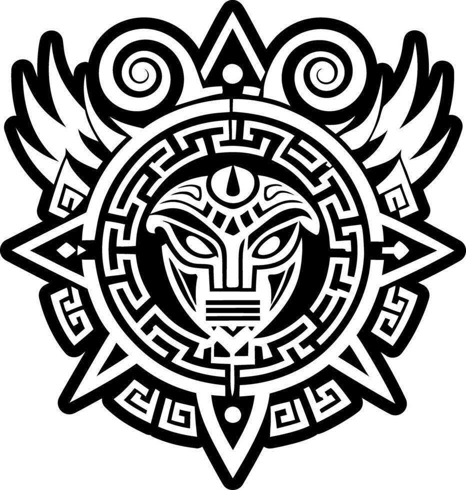 A filled style icon of tartarus tattoo vector