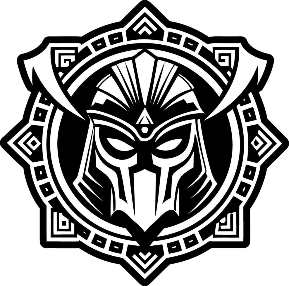 The spartan helmet logo vector