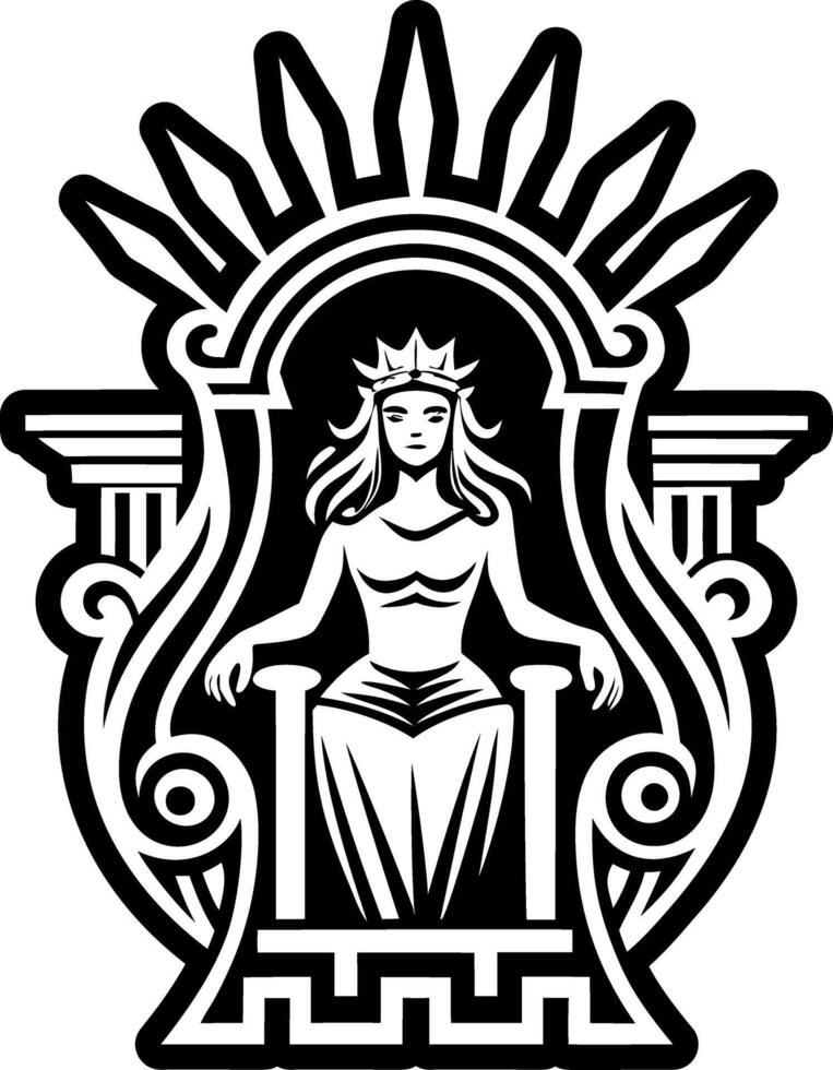 A solid style icon showing thorne tattoo vector