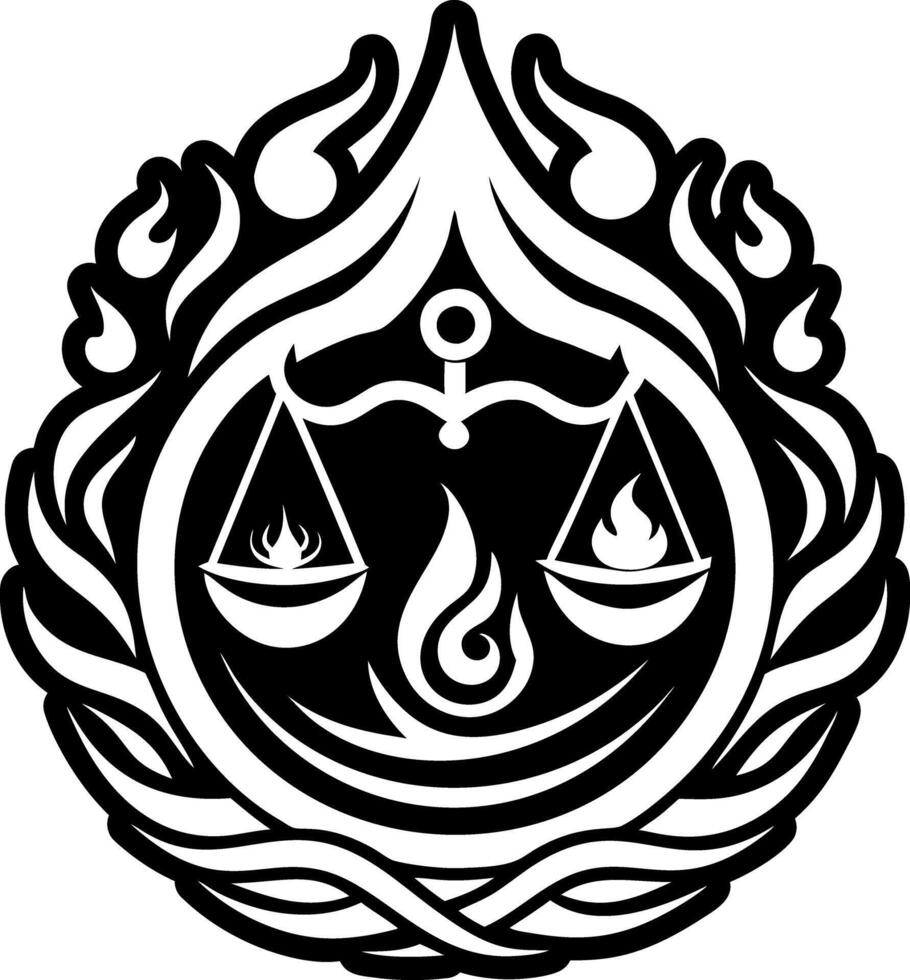 The symbol for justice is shown in this image vector