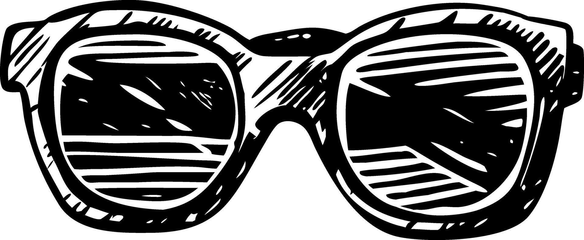 Retro sunglasses illustration in vintage style vector