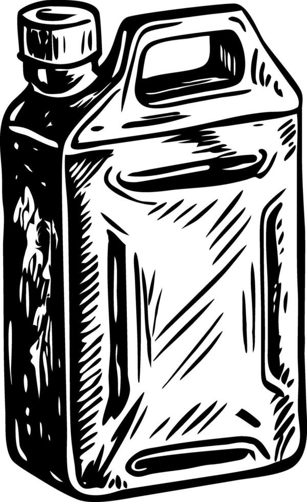 Jerry can illustration in vintage style vector