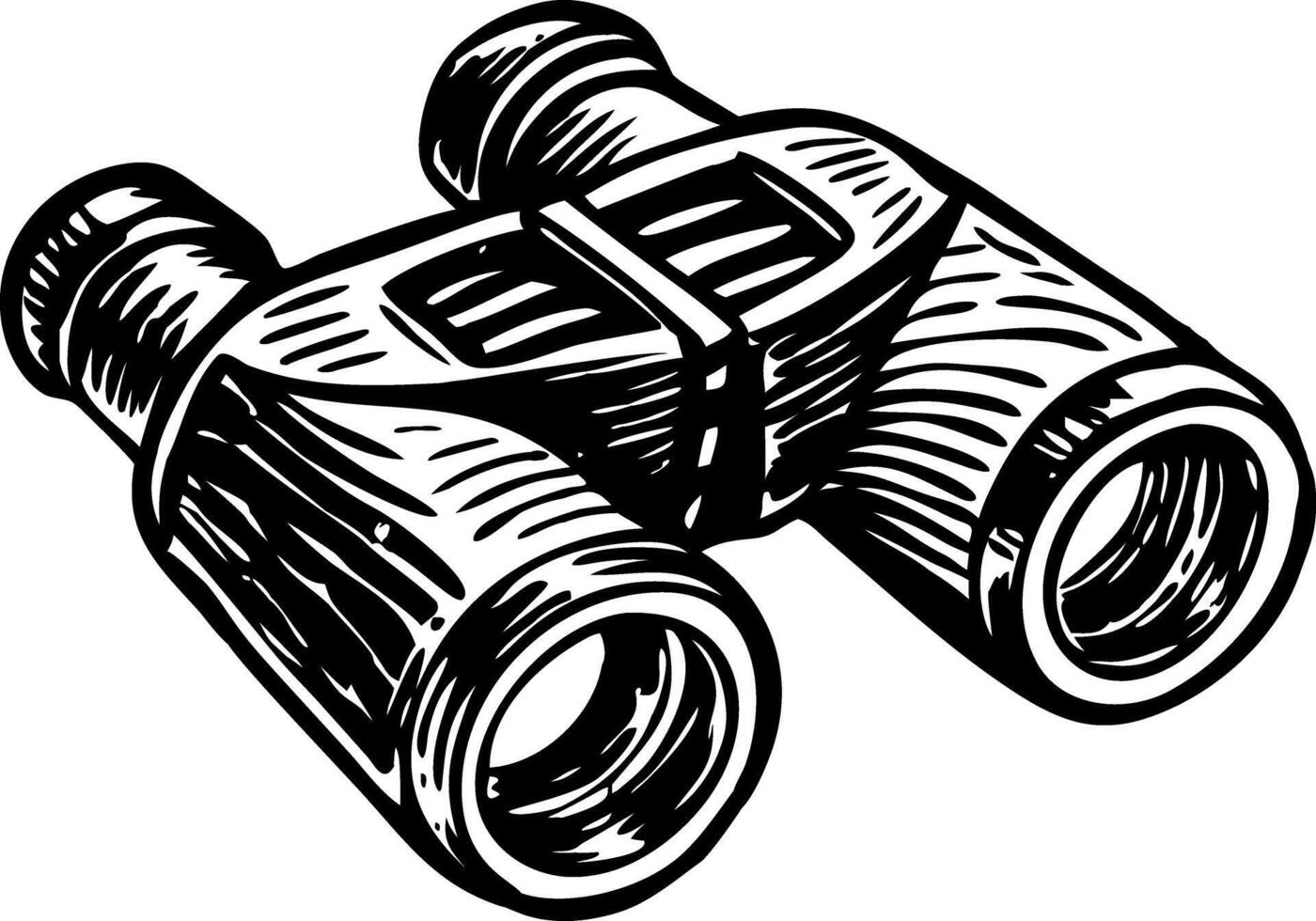 A sketchy style illustration of binoculars vector