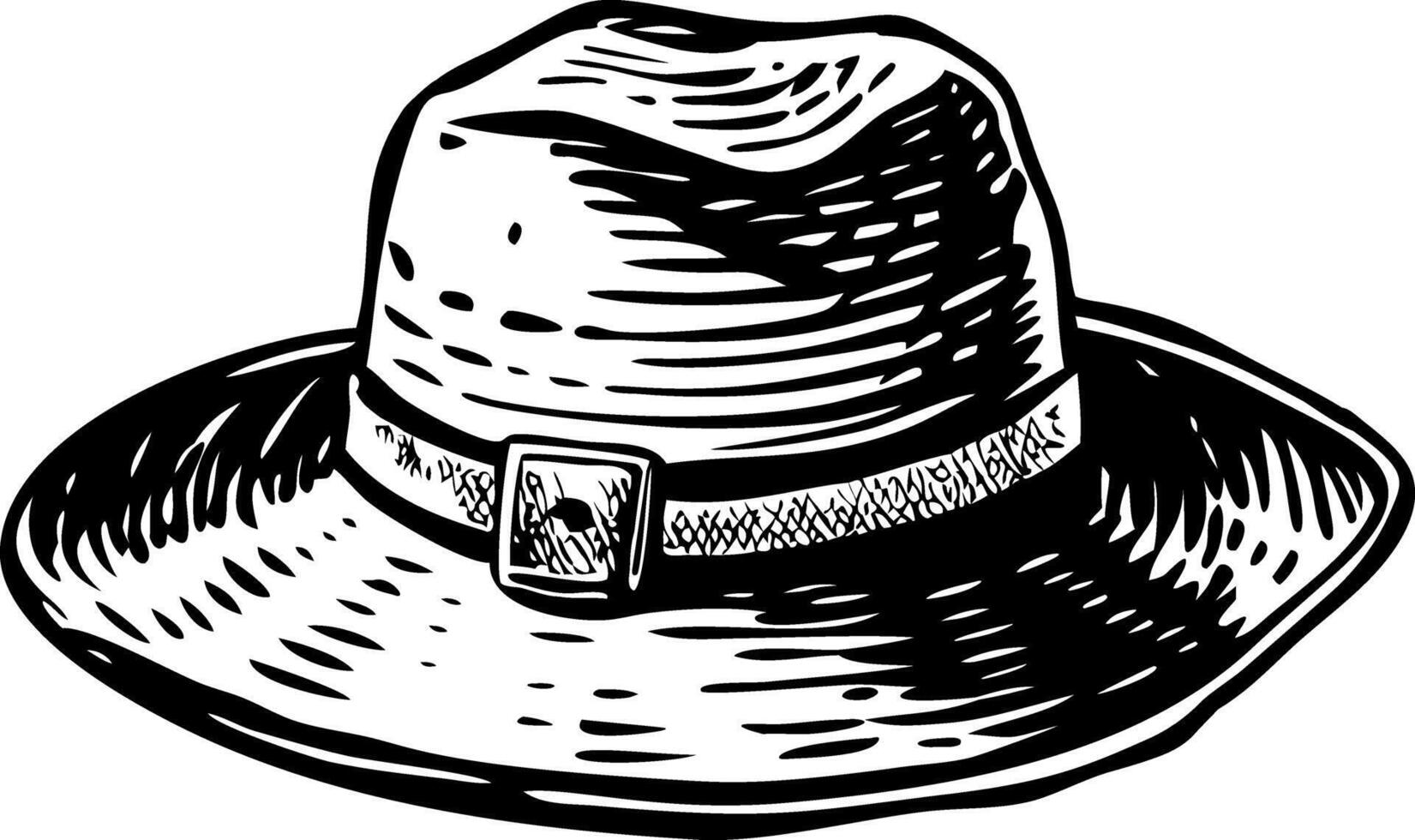 Ranger hat illustration in vintage style vector
