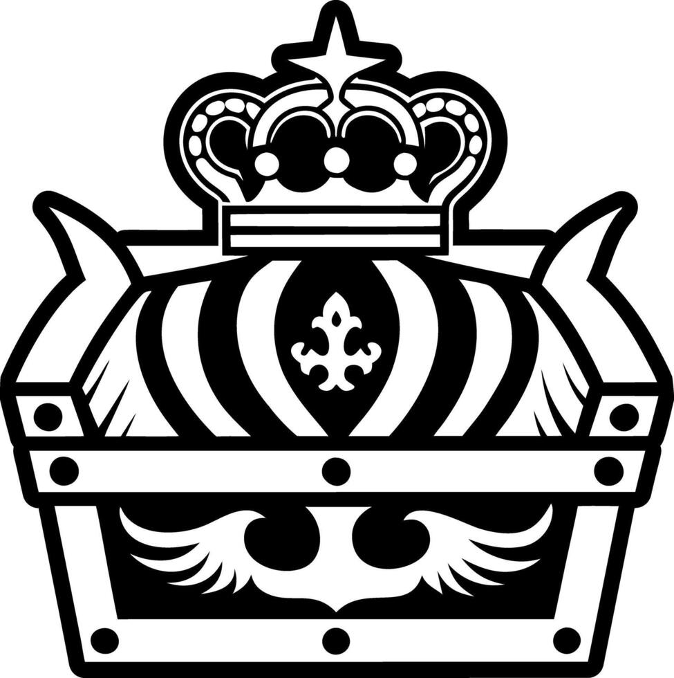 A glyph style icon of treasure symbol vector