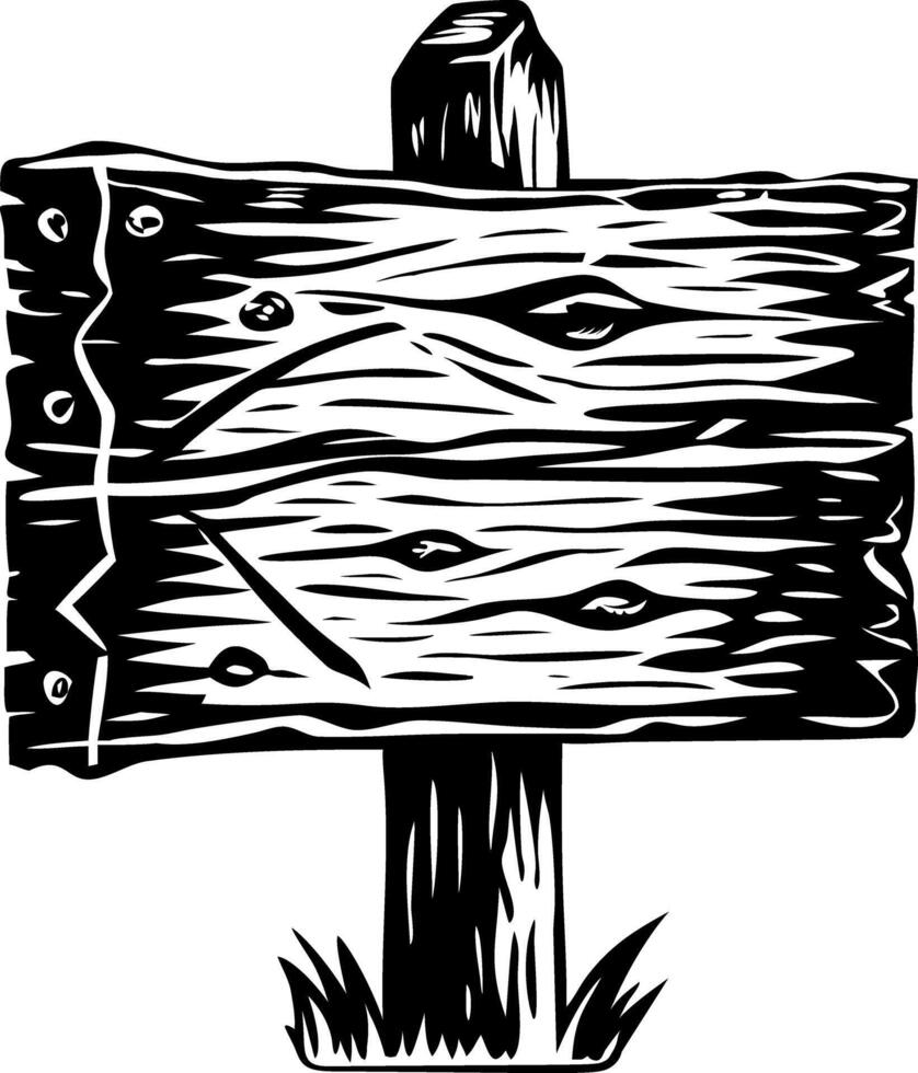 A vintage style illustration of signboard vector