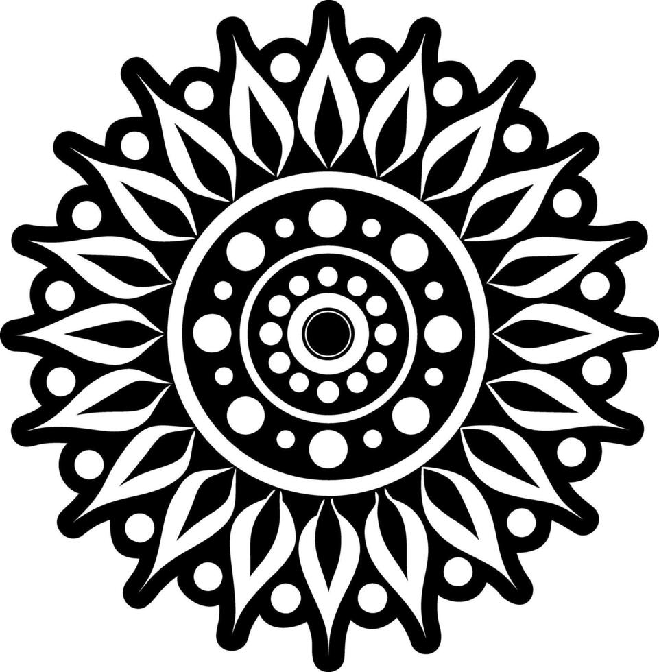 A filled style icon of sun disk tattoo vector