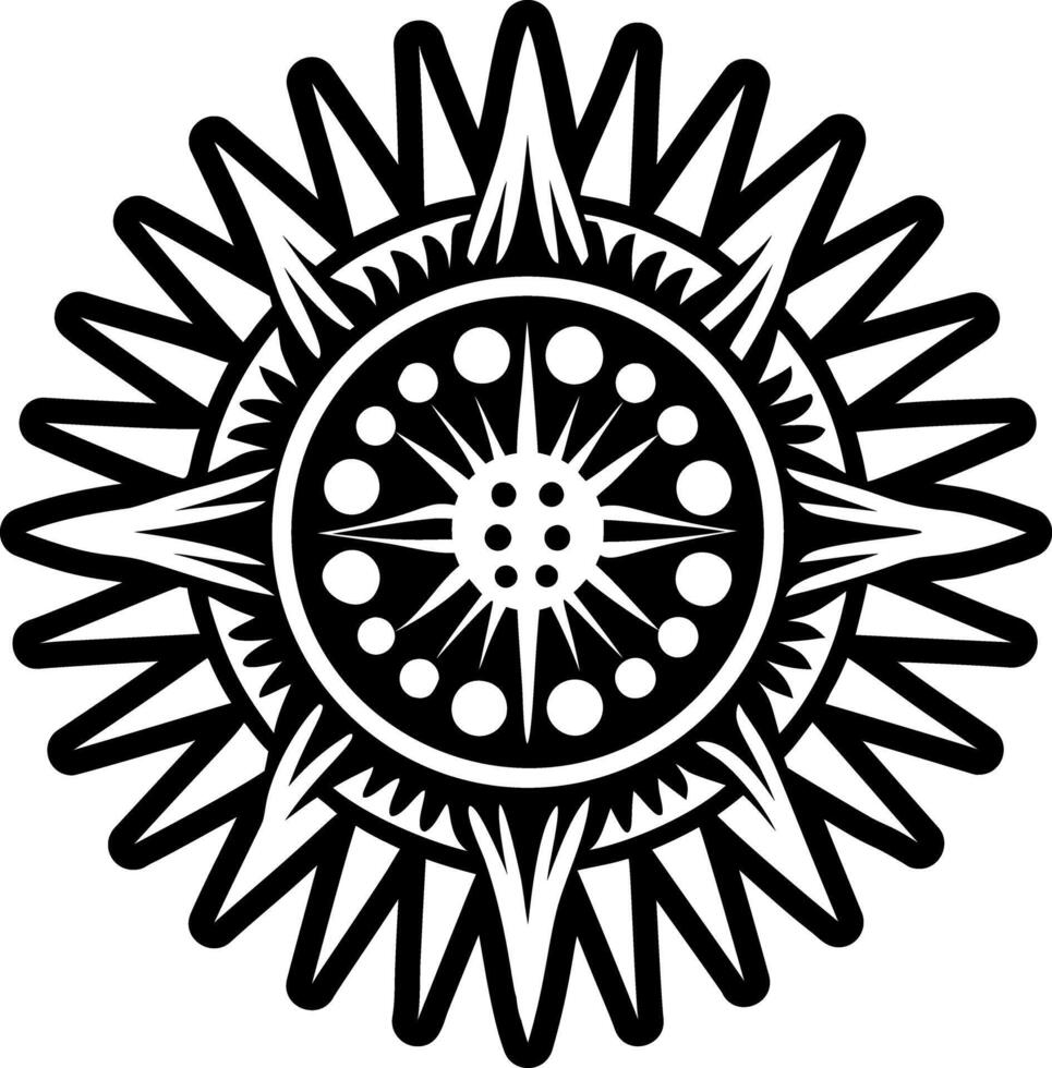 A filled style icon of urchin symbol vector