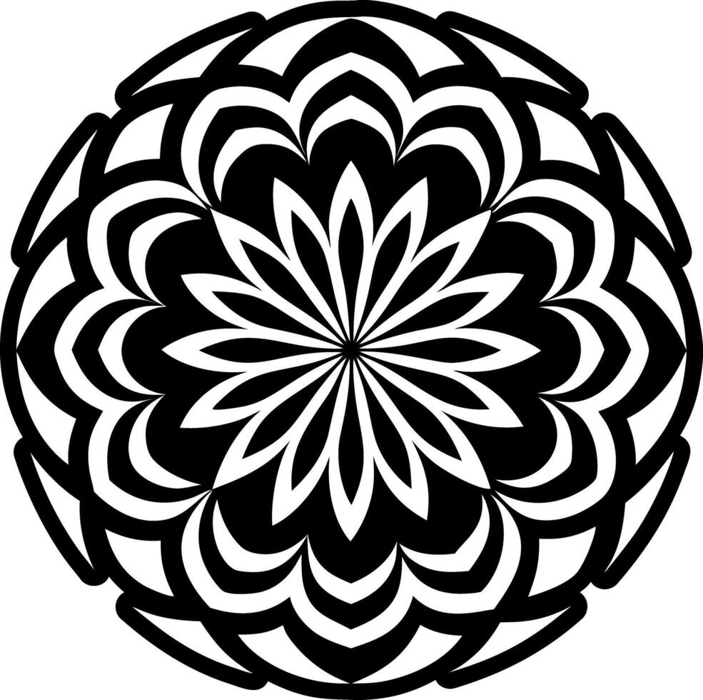 A filled style icon of symmetry flower vector