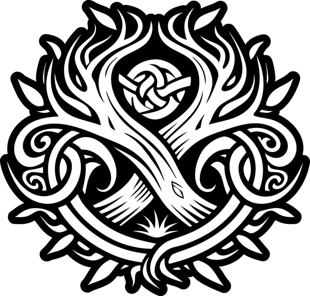 A filled style icon of driftwood symbol vector