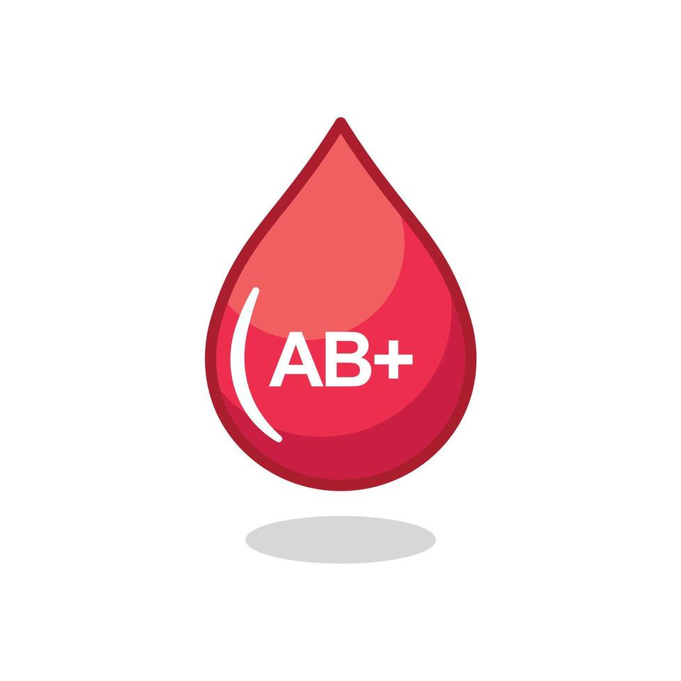Medical flat icon for ab positive blood group type vector