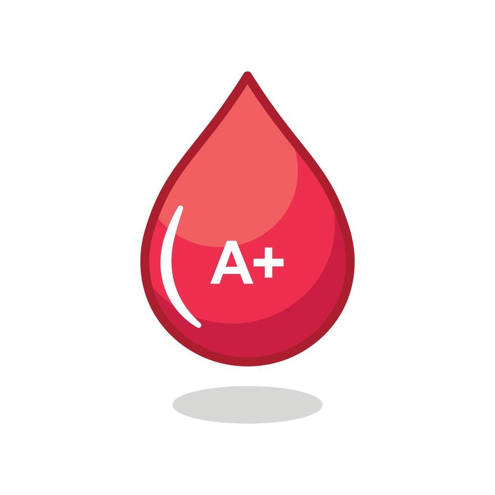 Flat style icon for A positive blood type group vector