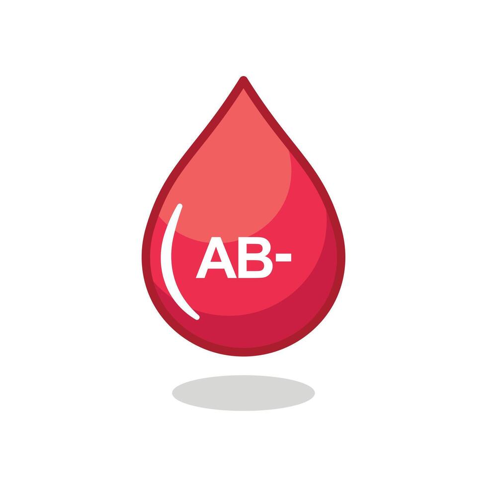 Medical symbol showing ab negative blood type design symbol vector