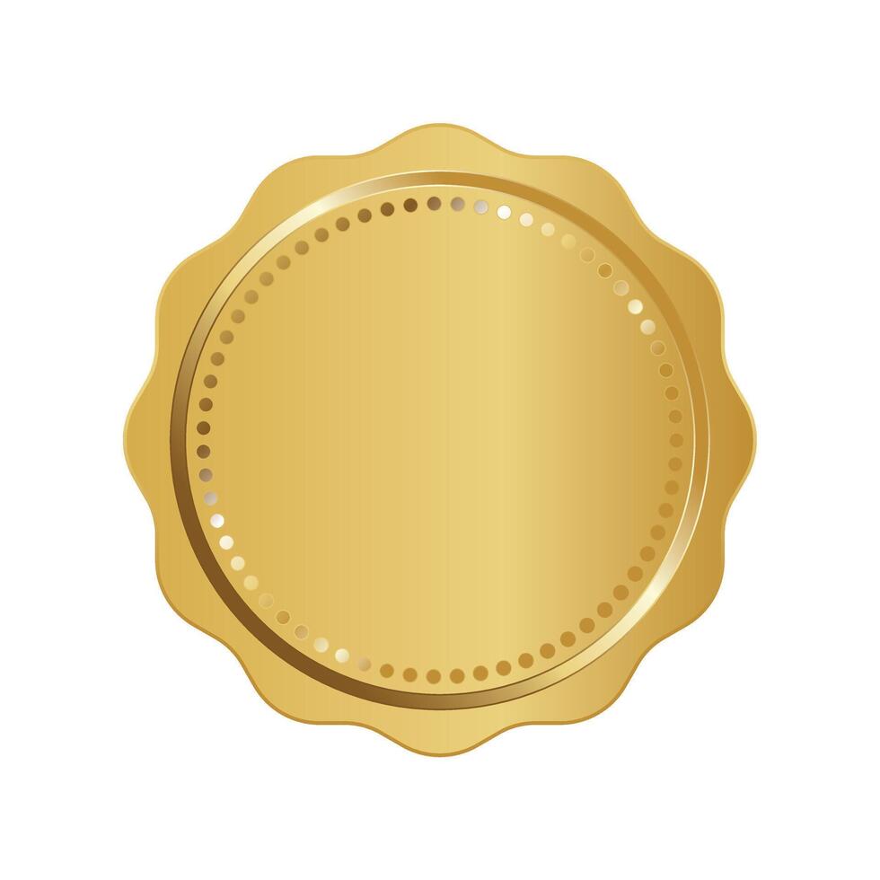 Premium circle template with golden slogan style vector