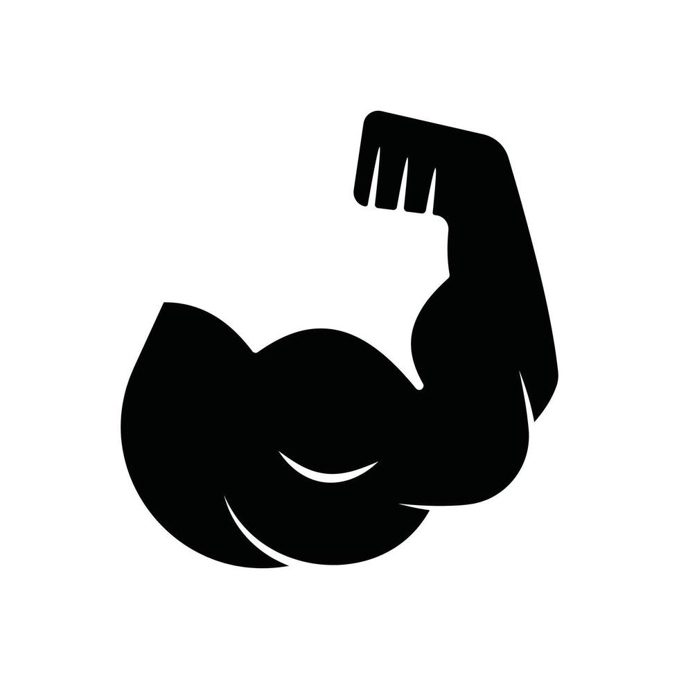 Silhouette of human arm black body part vector