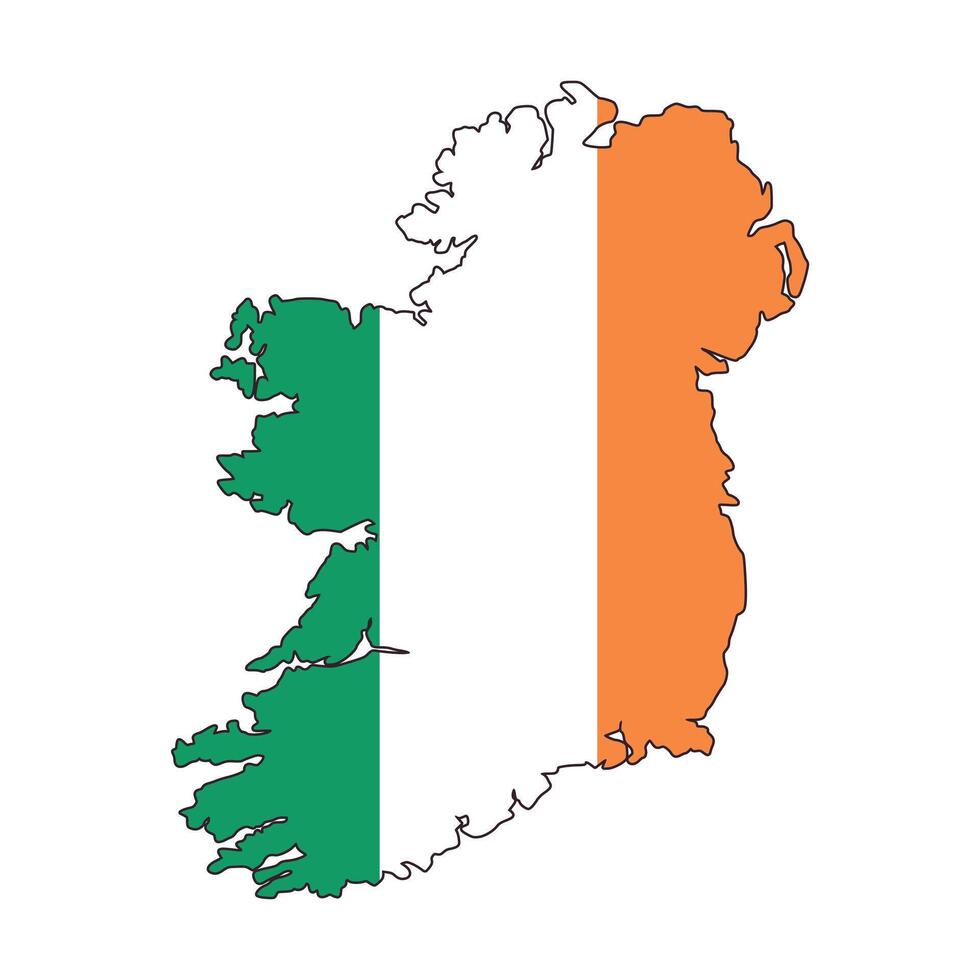 Ireland Country Map Design vector
