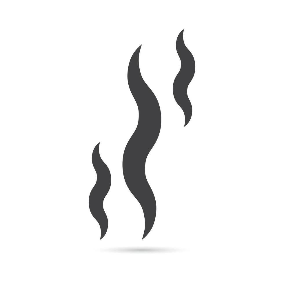icon of hot smoke for fire, heating, and hazard designs vector