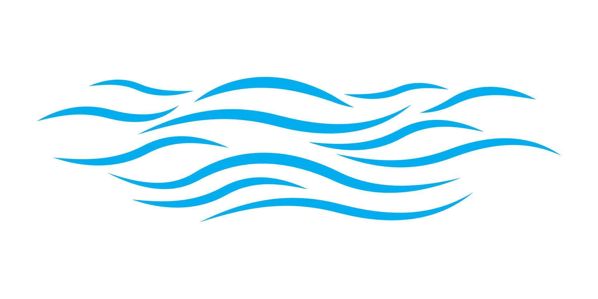 Blue water waves creating a border design vector