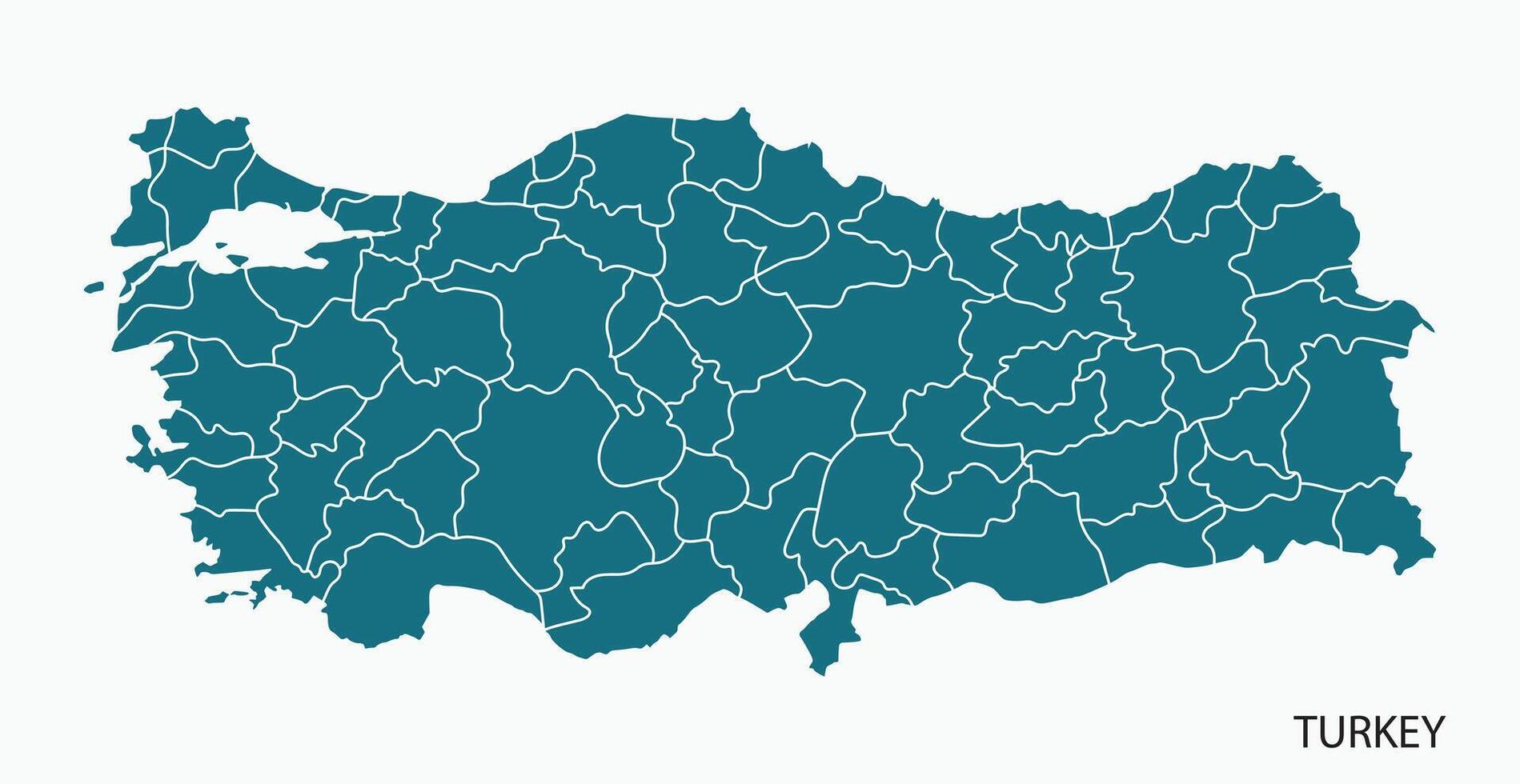 Simple green outline map of Turkey vector