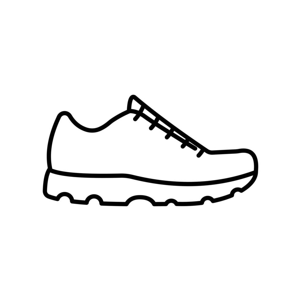 Minimal Sneaker Shoes Line Icons vector