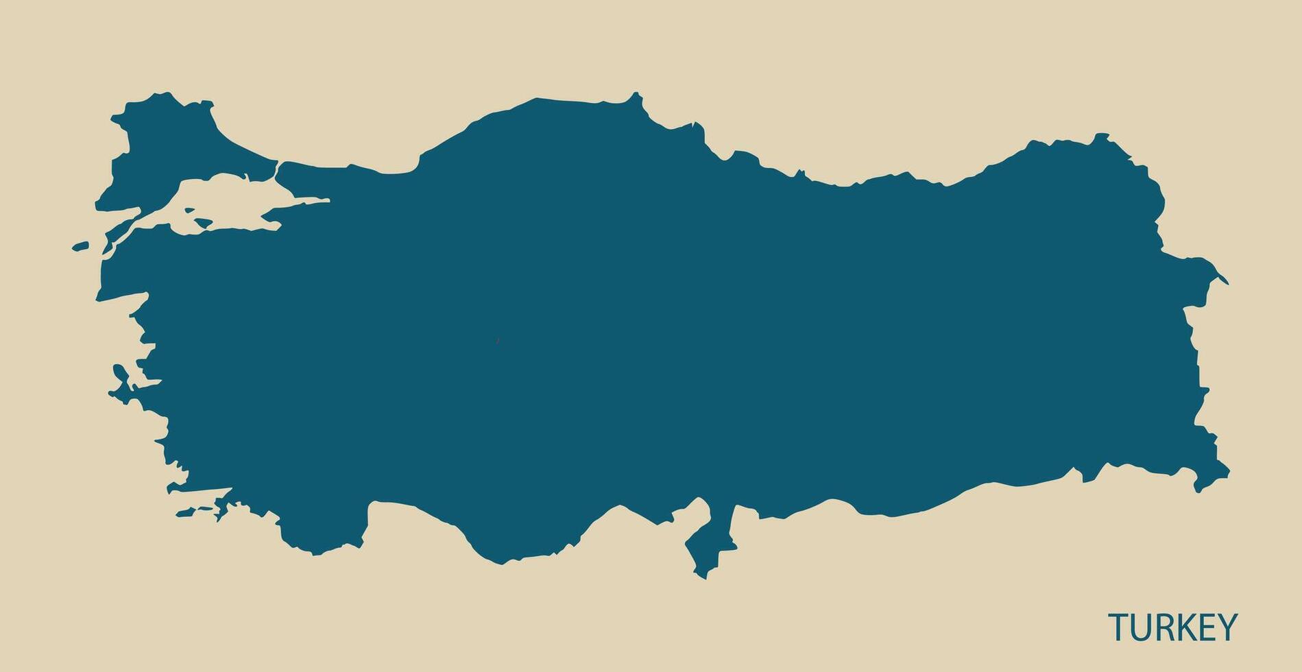 Old-style green map of Turkey country vector