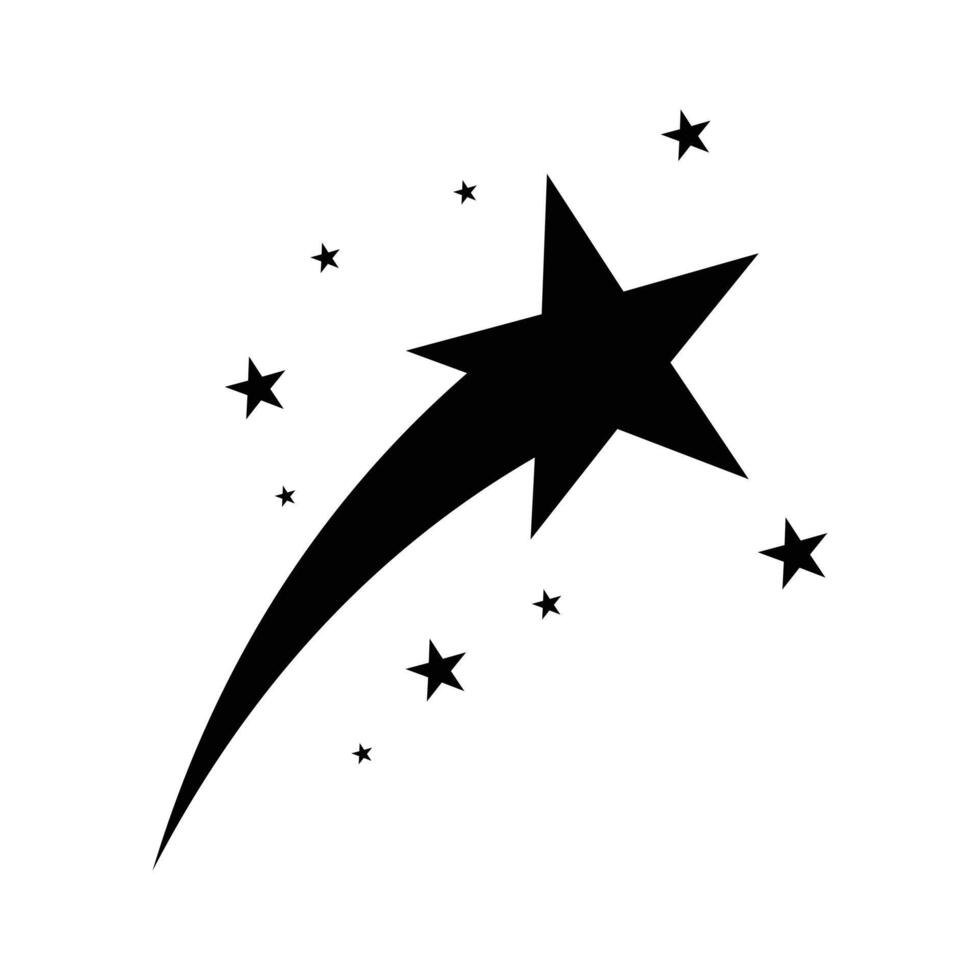 Shooting Stars Icon Design vector
