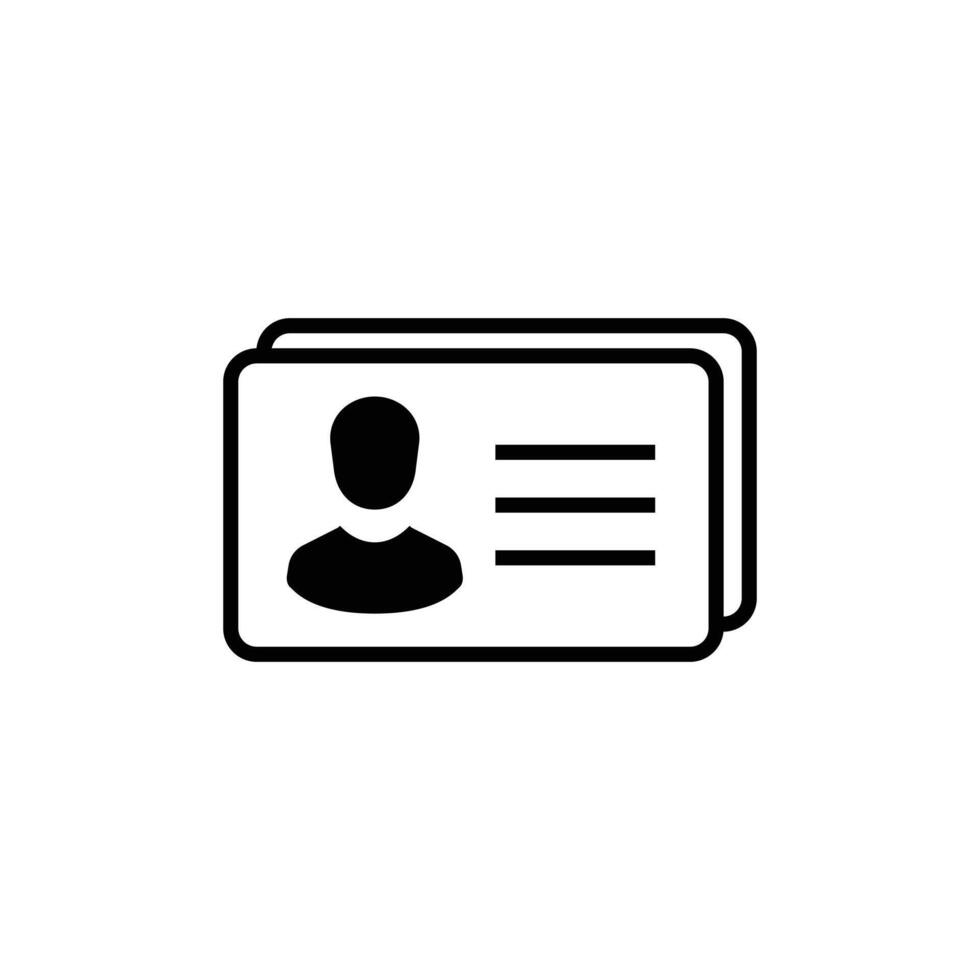 Two Layer Outline ID Card vector