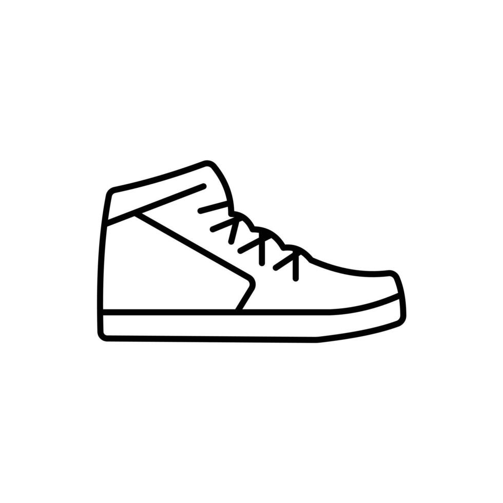 Sneakers Outline Line Art Icons vector