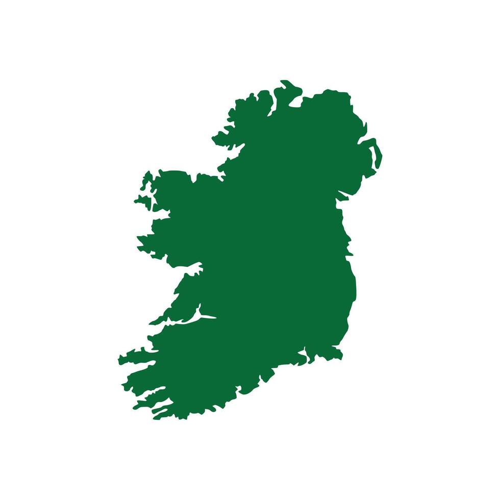 Ireland Illustration of Green Map vector