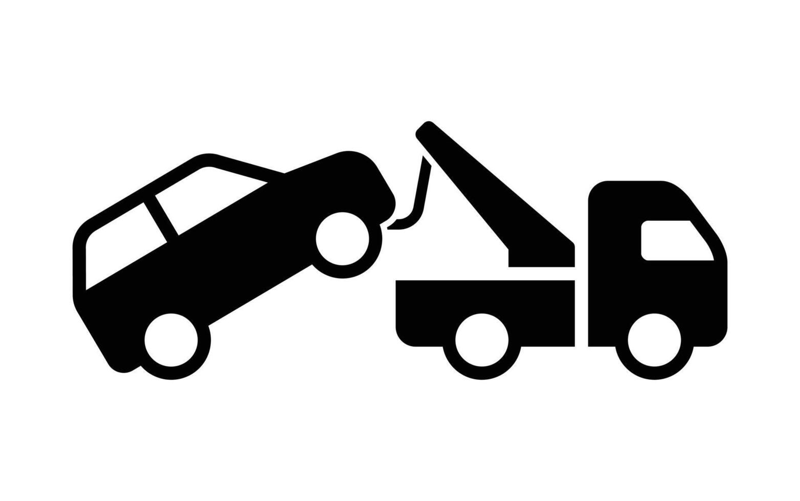 Tow Vehicle Transport Car Assistance Icon vector