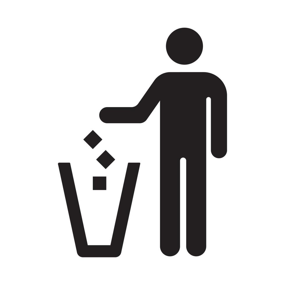 Do Not Litter Clean Area Icon vector