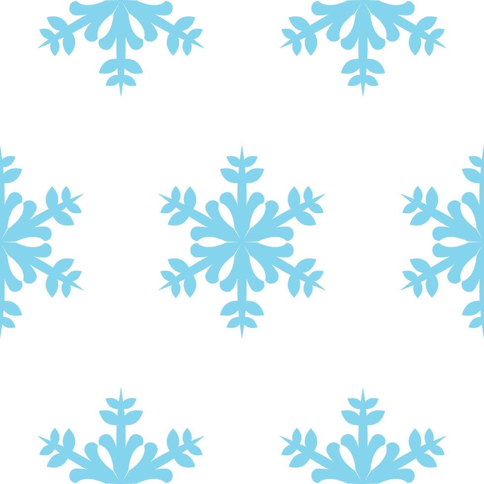 Snowflake Seamless Winter Pattern vector
