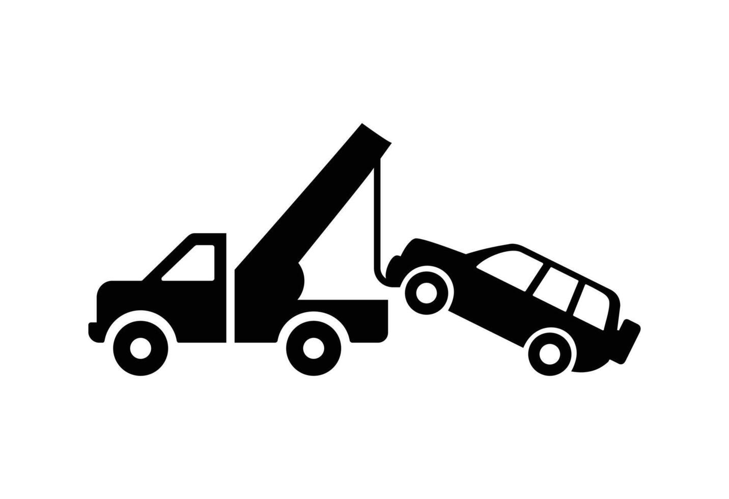 Towing Car Hook Symbol Icon vector