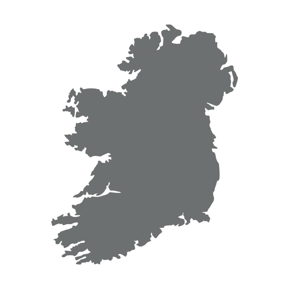 Ireland Map Gray Color Design vector