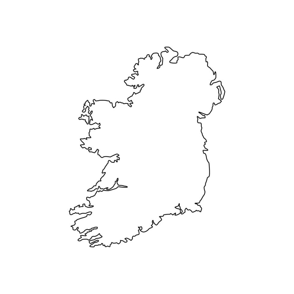 Ireland Map Outline Icon vector