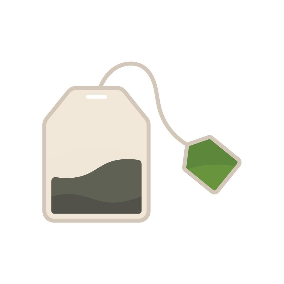 Tea Bag Flat Icon Design vector