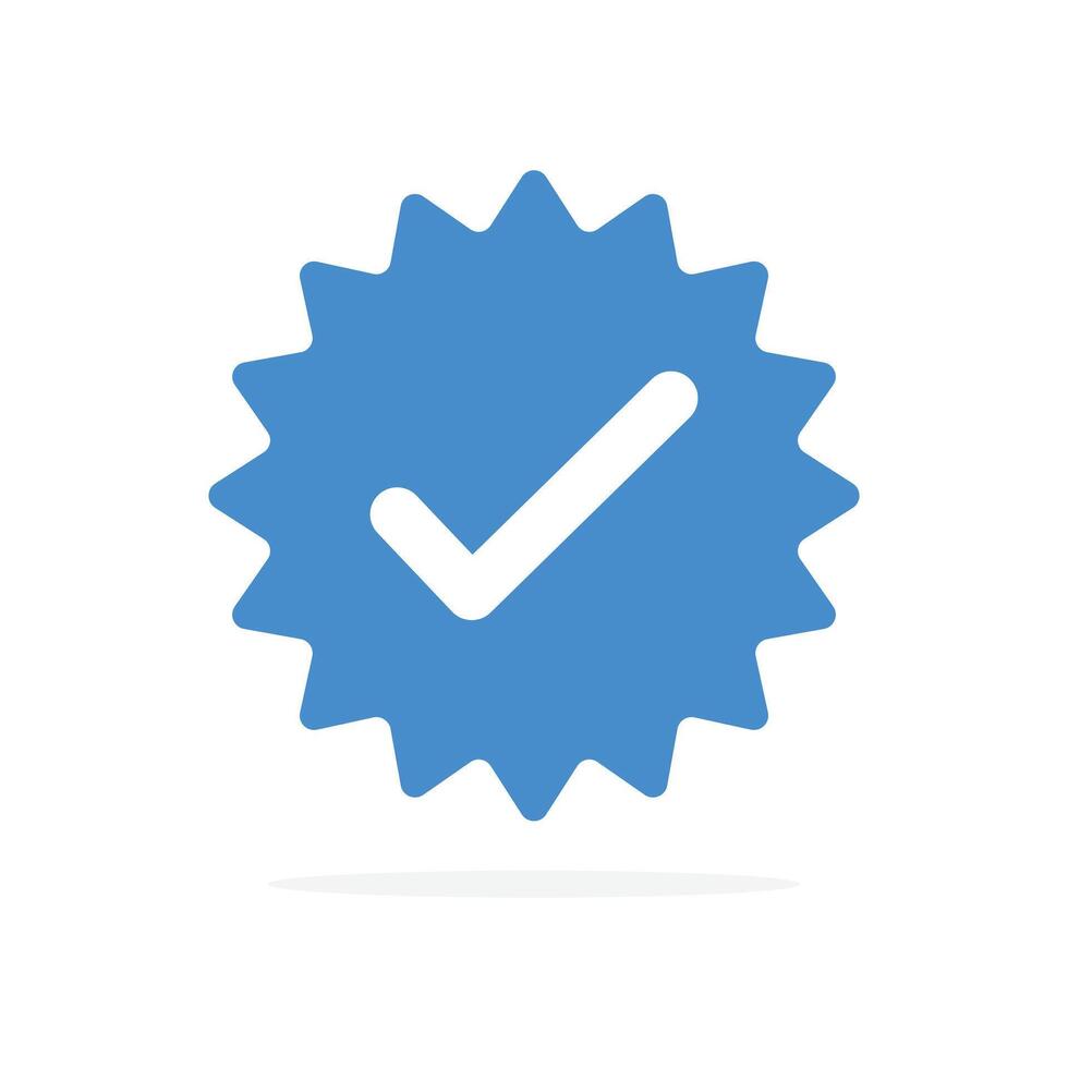 Set of verified badge icons in various designs vector