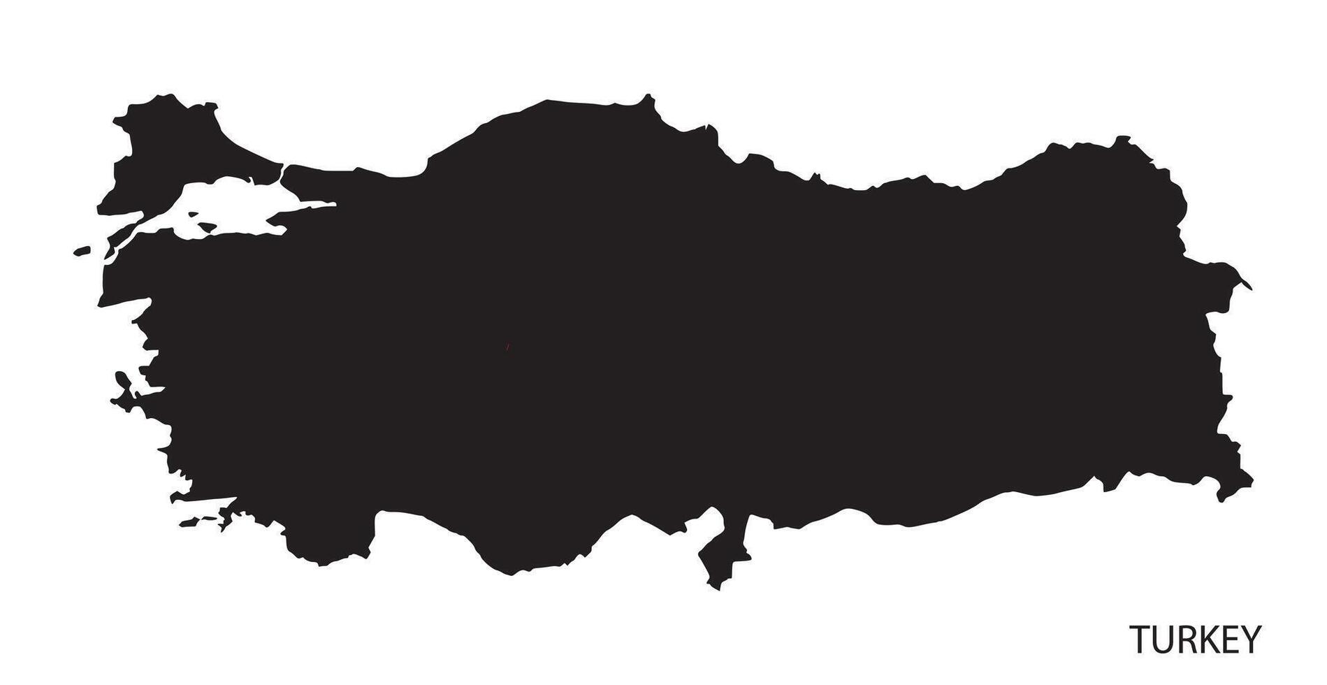 Minimalist black silhouette map of Turkey vector