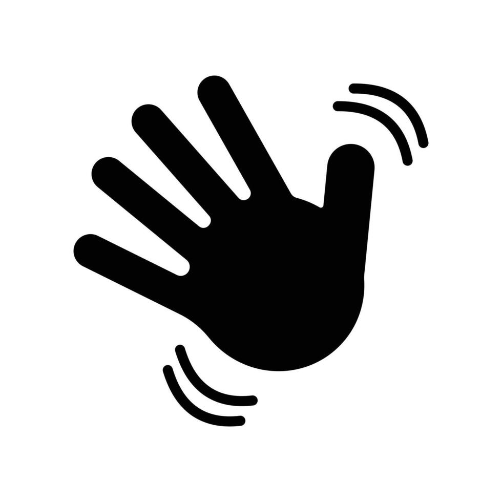 Waving Hand Icon Design vector