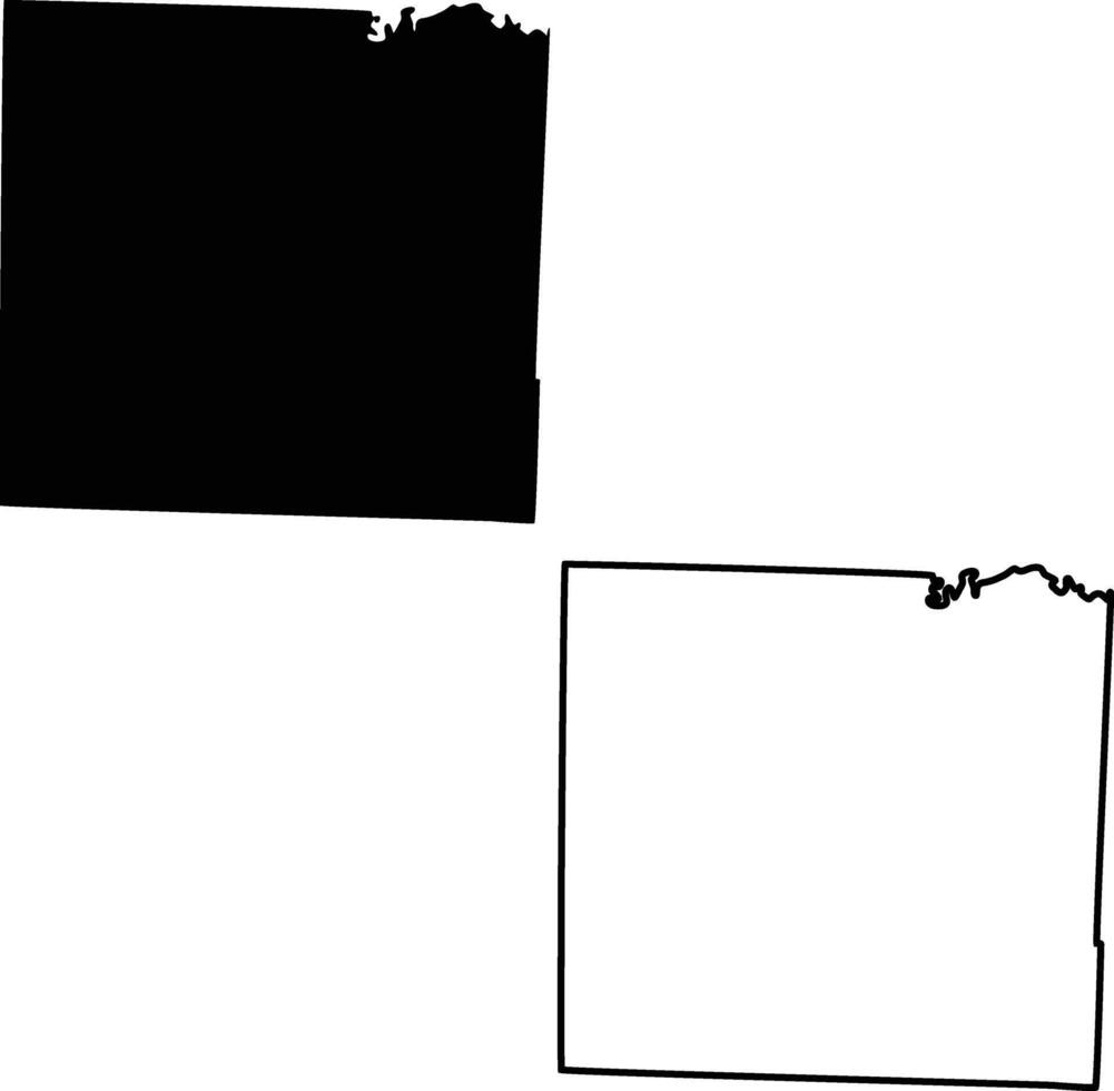 Map of Vernon County Missouri USA Silhouette Flat And Outline Design vector