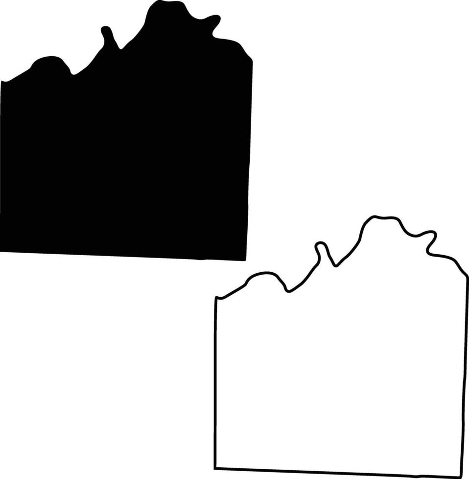 Map of Jackson County Missouri USA Silhouette Flat And Outline Design vector
