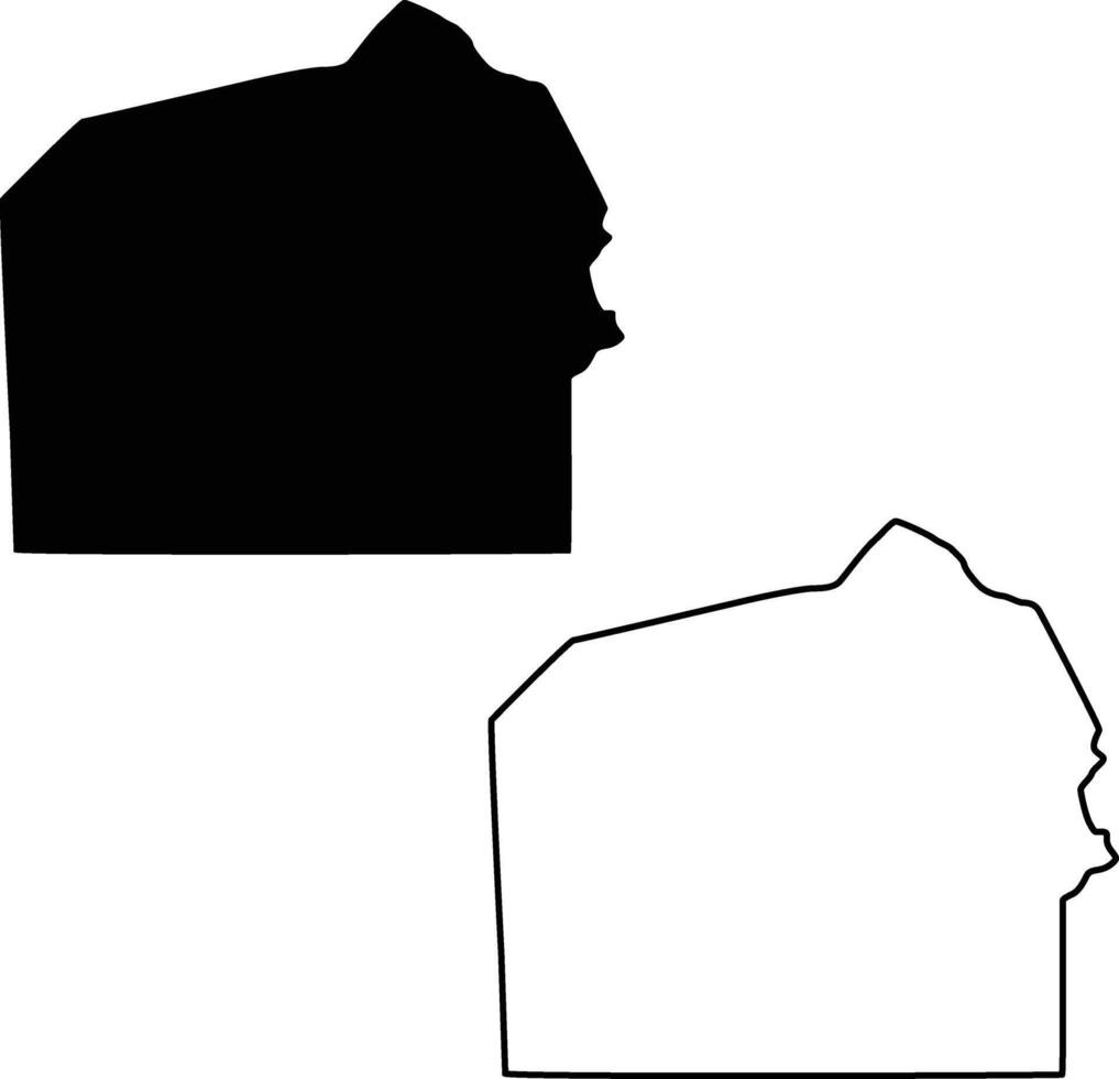 Map of Adams County Pennsylvania USA Silhouette Flat And Outline Design vector