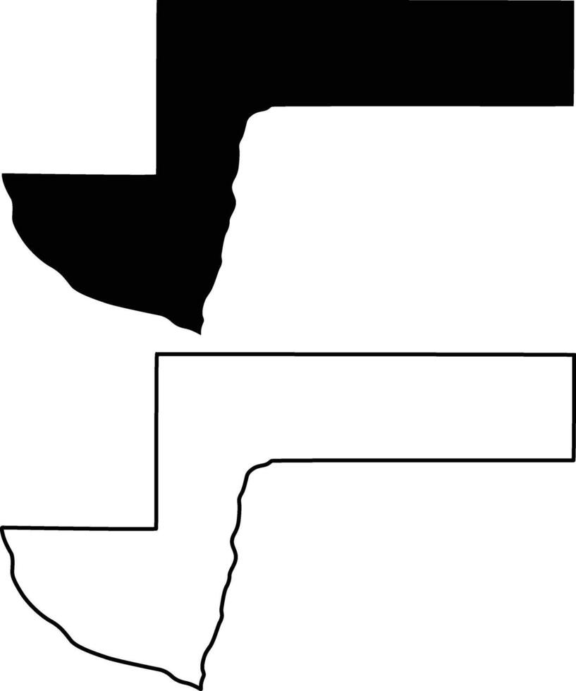 Map of Pepin County Wisconsin USA Silhouette Flat And Outline Design vector