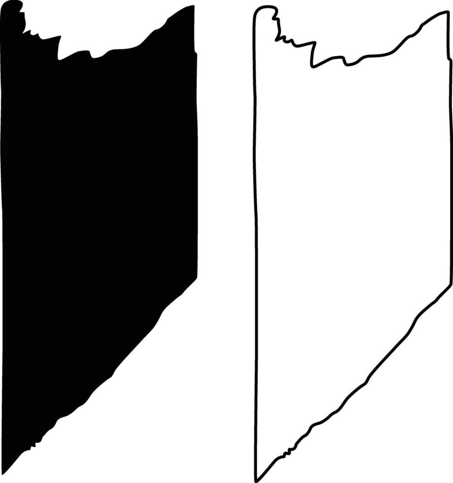 Map of Lake County Minnesota USA Silhouette Flat And Outline Design vector