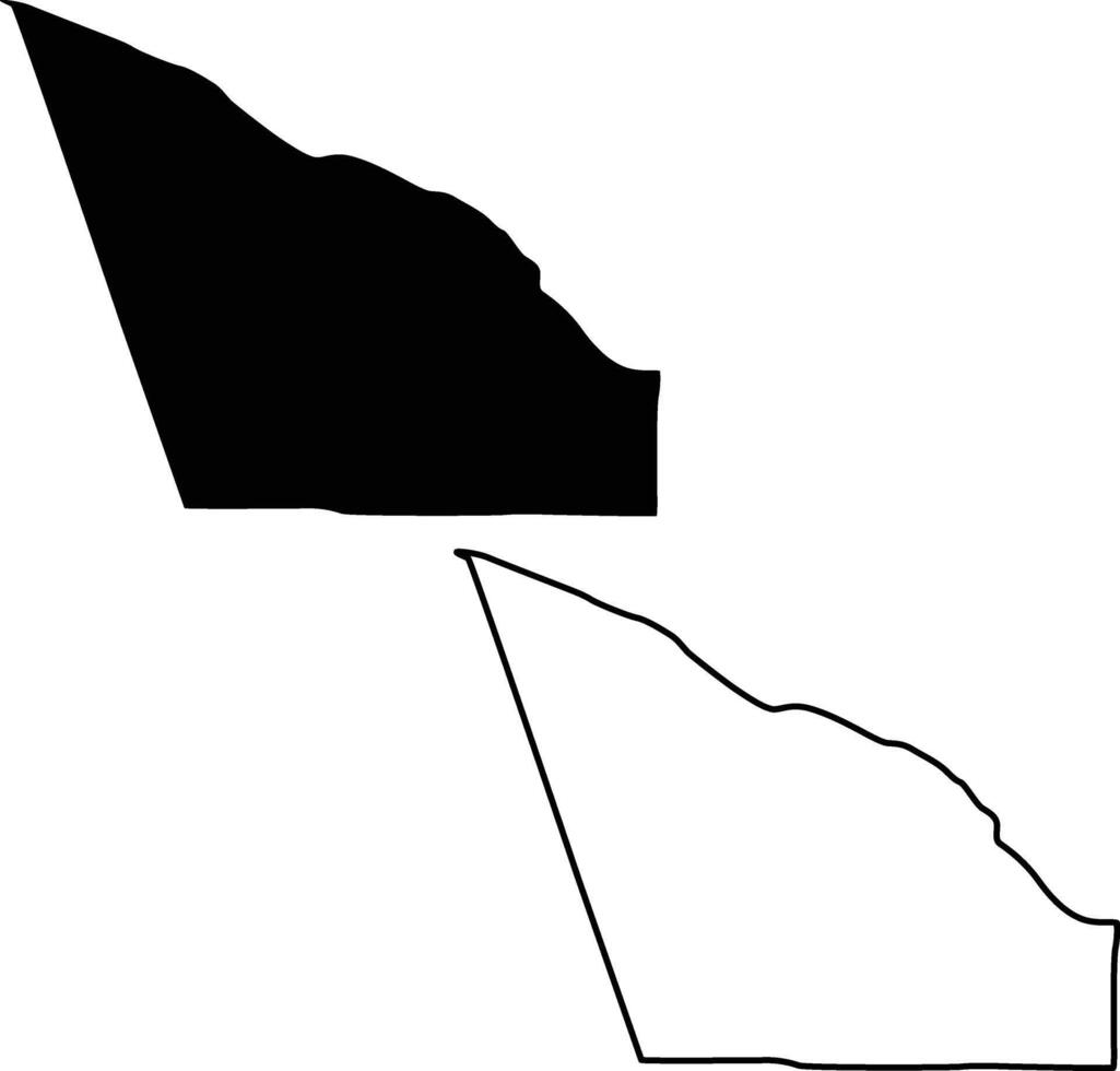 Map of McCracken County Kentucky USA Silhouette Flat And Outline Design vector