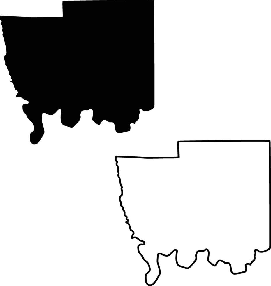 Map of Autauga County Alabama USA Silhouette Flat And Outline Design vector