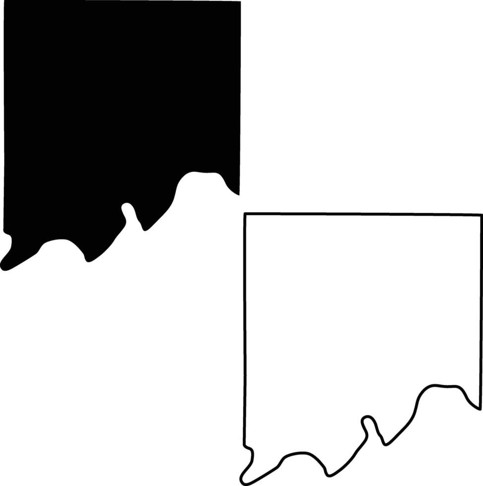 Map of Clay County Missouri USA Silhouette Flat And Outline Design vector