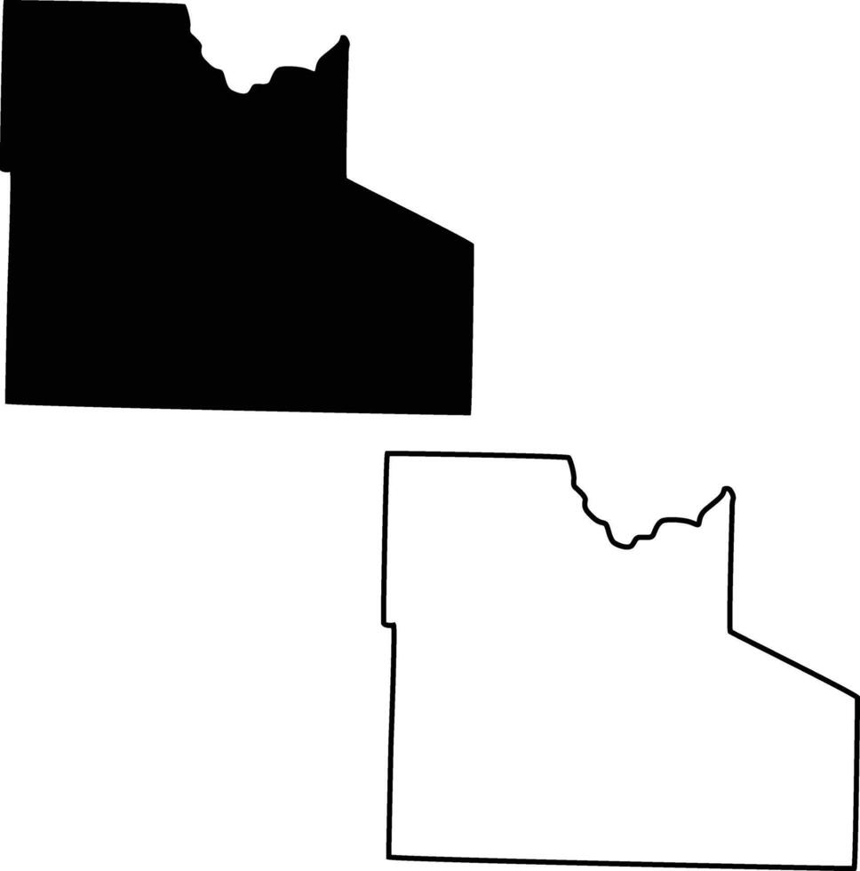 Map of Laclede County Missouri USA Silhouette Flat And Outline Design vector