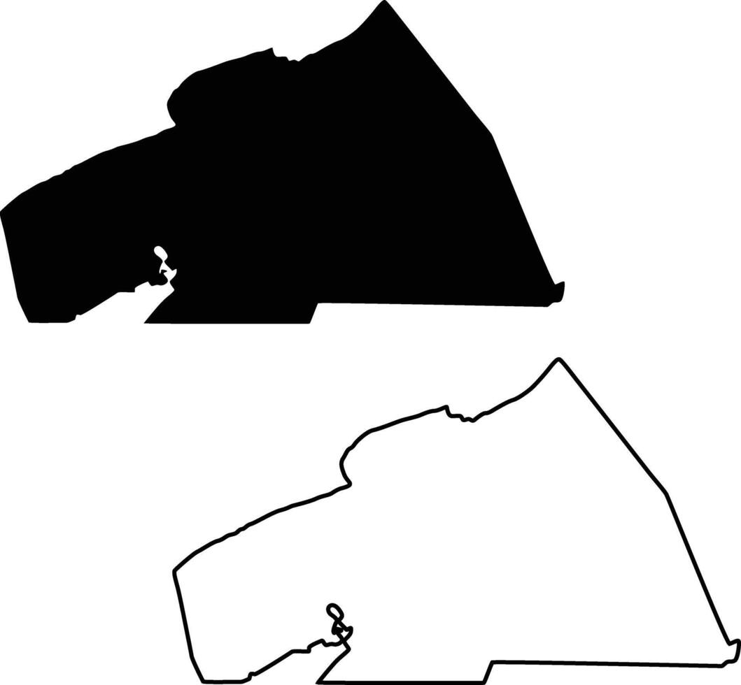 Map of Washington County Virginia USA Silhouette Flat And Outline Design vector